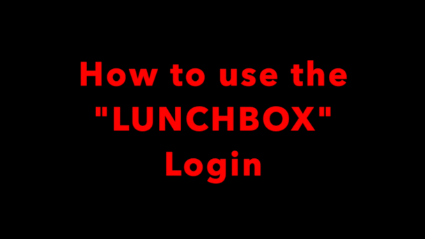 How to use LUNCHBOX Login
